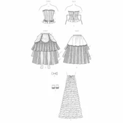 Patron Robe De Cabaret -CréaCosmos Soldes patron robe de cabaret 4