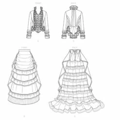 Patron Robe XIXème -CréaCosmos Soldes patron robe victorienne 5